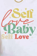 Simply Love SELF LOVE BABY SELF LOVE Graphic Cotton T-Shirt Women's T-Shirts - Tophatter Daily Deals