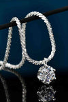 1 Carat Moissanite 925 Sterling Silver Necklace Silver One Size Moissanite - Tophatter Daily Deals