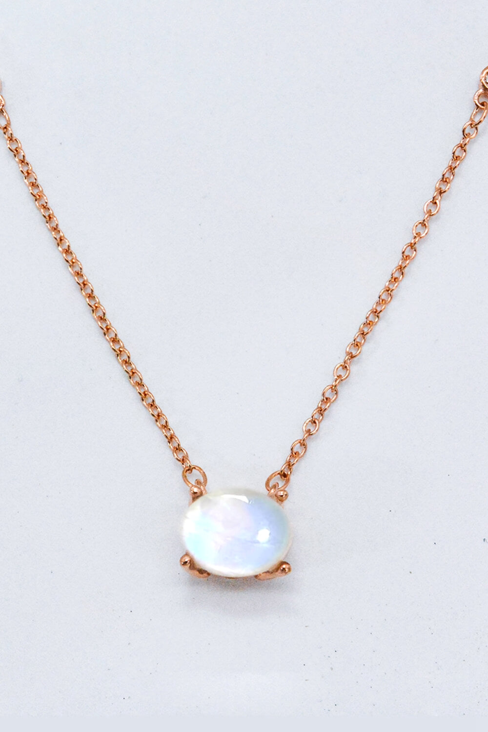 Geometric Moonstone Pendant Necklace - Tophatter Shopping Deals