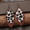 Leaf Shape Leather Dangle Earrings Earrings - Tophatter Daily Deals