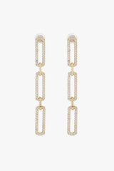 Rhinestone Chunky Chain Drop Earrings Earrings - Tophatter Daily Deals