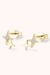 Moissanite 925 Sterling Silver Star Shape Earrings Moissanite - Tophatter Daily Deals
