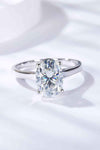 2.5 Carat Moissanite Solitaire Ring Silver Moissanite - Tophatter Daily Deals