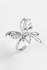 Zinc Alloy Butterfly Ring Rings - Tophatter Daily Deals