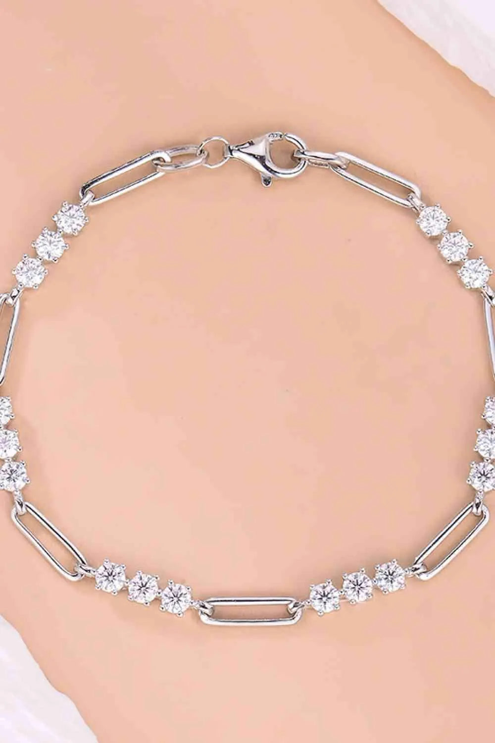 1.8 Carat Moissanite 925 Sterling Silver Bracelet Moissanite - Tophatter Daily Deals