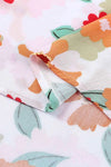 Floral Flutter Sleeve Round Neck Blouse Blouses - Tophatter Daily Deals