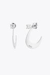 Zircon 925 Sterling Silver Earrings Silver One Size Earrings - Tophatter Daily Deals