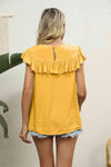 Spliced Lace Ruffled Blouse Blouses - Tophatter Daily Deals