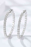 Platinum-Plated Moissanite Huggie Earrings - Tophatter Shopping Deals