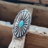 Flower Shape Artificial Turquoise Ring - Tophatter Shopping Deals - Electronics, Jewelry, Beauty, Health, Gadgets, Fashion