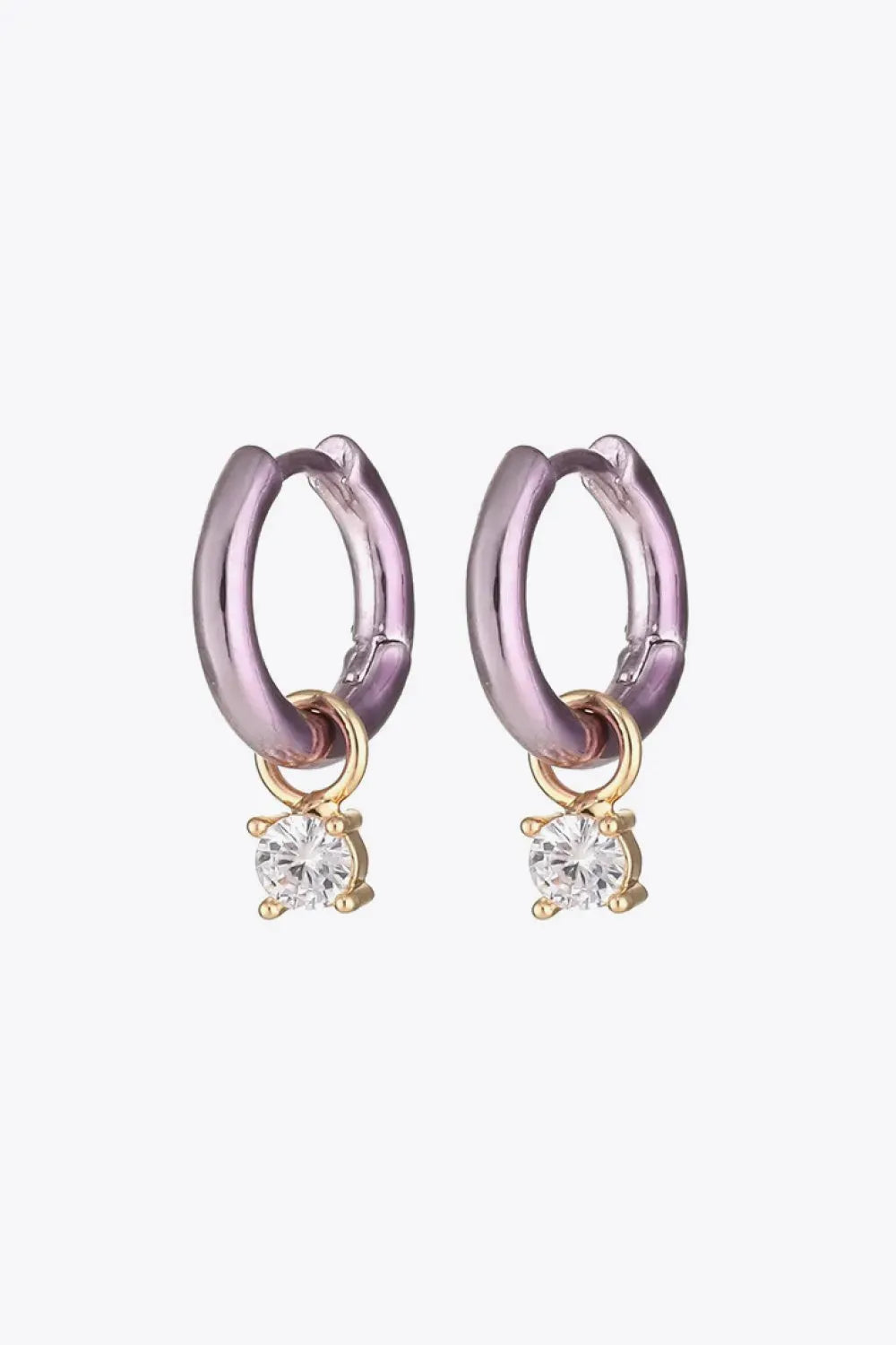 Zircon Huggie Drop Earrings Earrings - Tophatter Daily Deals