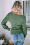 Scoop Neck Long Sleeve Top Blouses - Tophatter Daily Deals