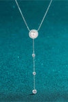 Moissanite Rhodium-Plated Necklace Moissanite - Tophatter Daily Deals