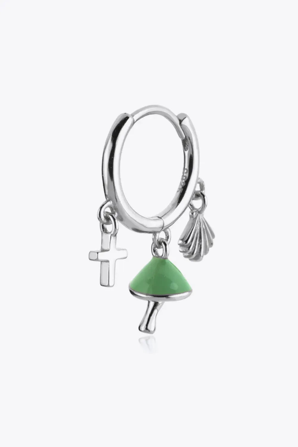 925 Sterling Silver Multi-Charm Drop Earrings Earrings - Tophatter Daily Deals