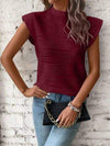 Mock Neck Cap Sleeve T-Shirt Women's T-Shirts - Tophatter Daily Deals