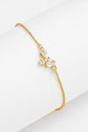 18K Gold Plated Zircon Bracelet Gold One Size Bracelets - Tophatter Daily Deals