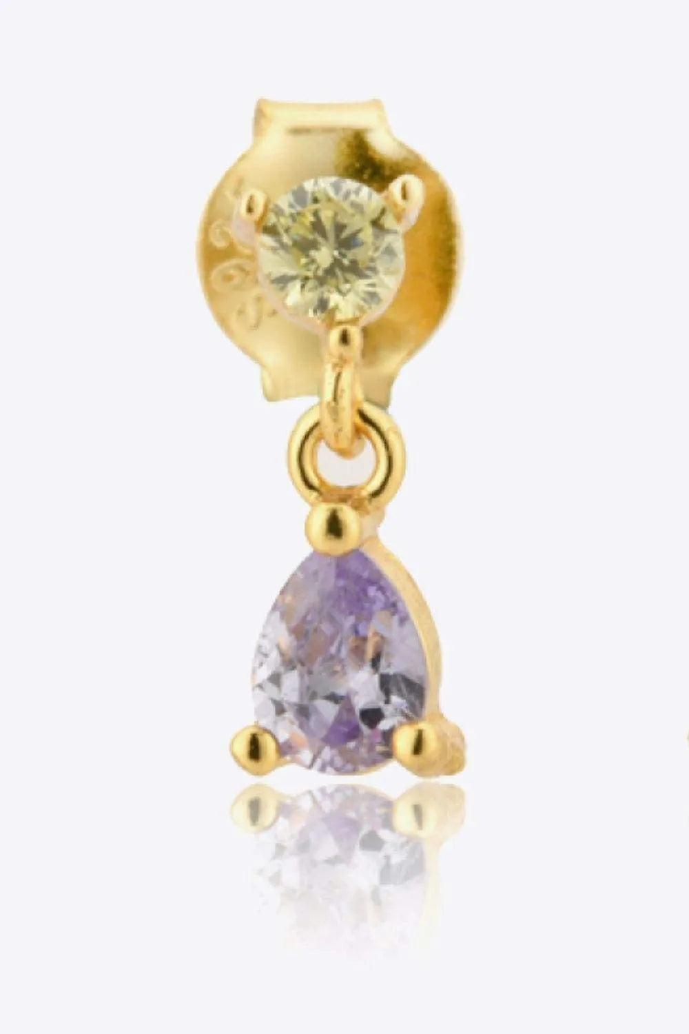 Inlaid Zircon 925 Sterling Silver Drop Earrings Earrings - Tophatter Daily Deals