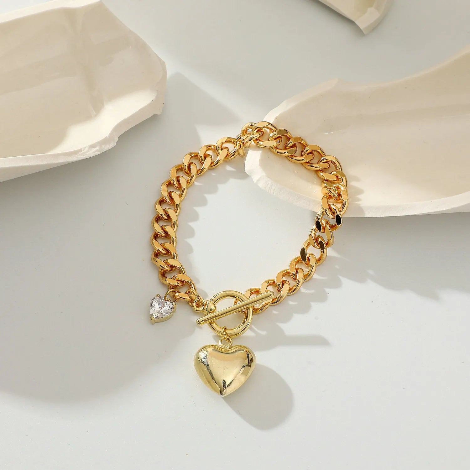 Heart Charm Bracelet Bracelets - Tophatter Daily Deals