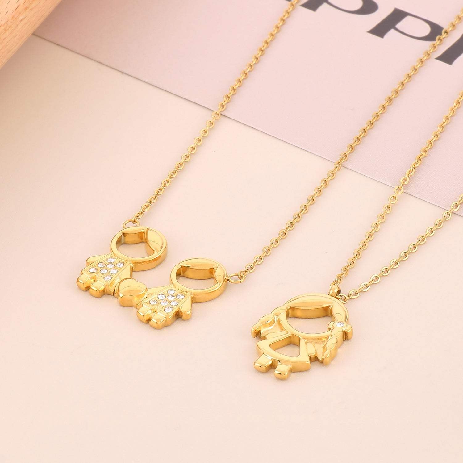 Pendant Rhinestone Stainless Steel Necklace Necklaces - Tophatter Daily Deals