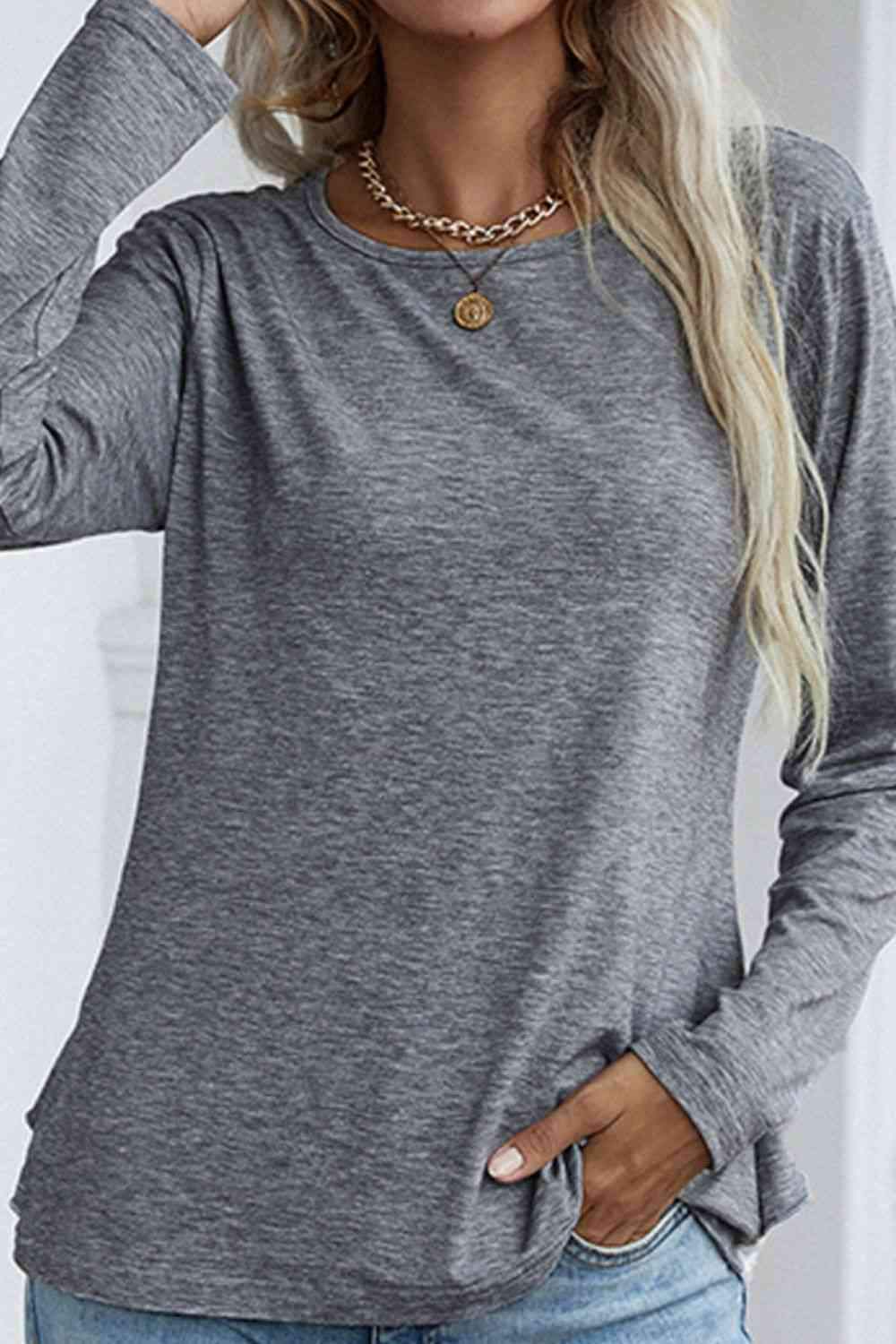 Spliced Lace Ruffled Long Sleeve Tee Women's T-Shirts - Tophatter Daily Deals