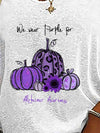 Full Size Pumpkin Graphic V-Neck T-Shirt Women's T-Shirts - Tophatter Daily Deals