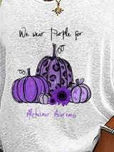 Full Size Pumpkin Graphic V-Neck T-Shirt Women's T-Shirts - Tophatter Daily Deals