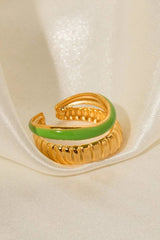 Contrast Stainless Steel Open Ring Rings - Tophatter Daily Deals