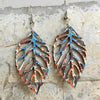 Leaf Shape Wooden Dangle Earrings Style B One Size Earrings - Tophatter Daily Deals