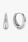 Moissanite 925 Sterling Silver Earrings Silver One Size Moissanite - Tophatter Daily Deals