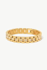 18K Gold-Plated Watch Band Bracelet Gold One Size Bracelets - Tophatter Daily Deals