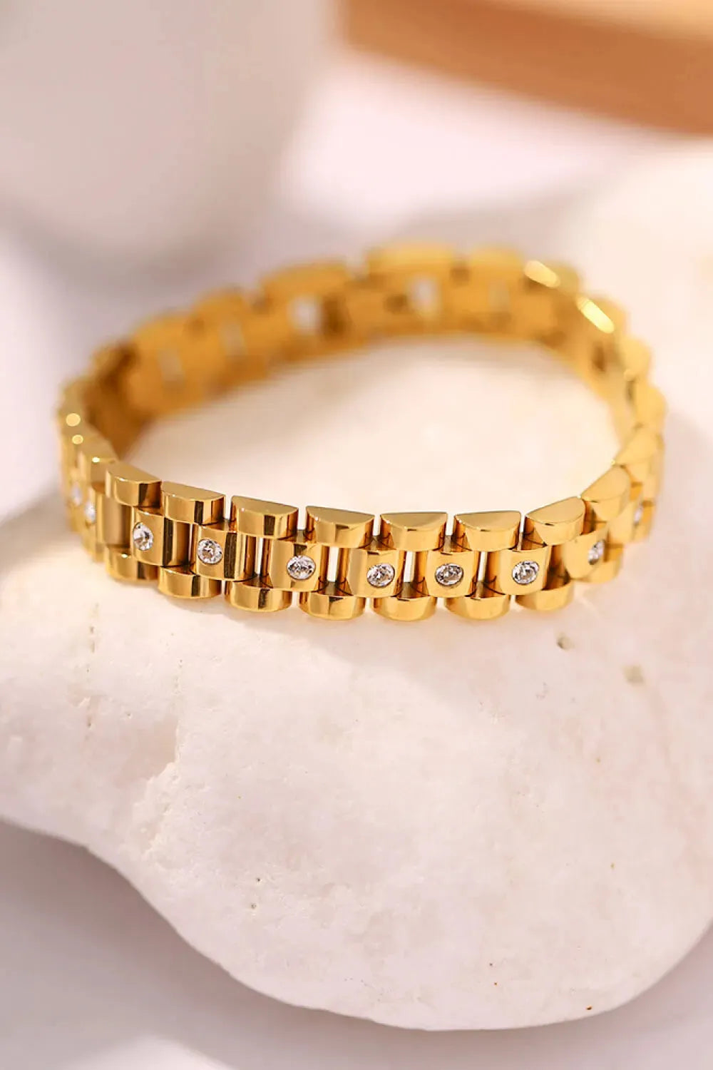 18K Gold-Plated Watch Band Bracelet Bracelets - Tophatter Daily Deals