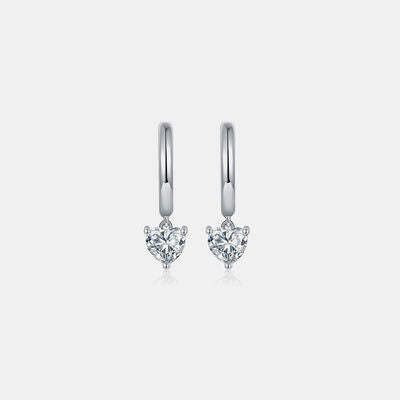 1 Carat Moissanite 925 Sterling Silver Heart Earrings - Shop Tophatter Deals, Electronics, Fashion, Jewelry, Health, Beauty, Home Decor, Free Shipping
