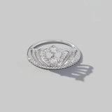 Crown Shape Zircon 925 Sterling Silver Ring Silver Rings - Tophatter Daily Deals