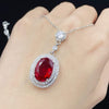 Silver-Plated Zircon Pendant Necklace Necklaces - Tophatter Daily Deals