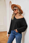 V-Neck Long Sleeve Top Blouses - Tophatter Daily Deals