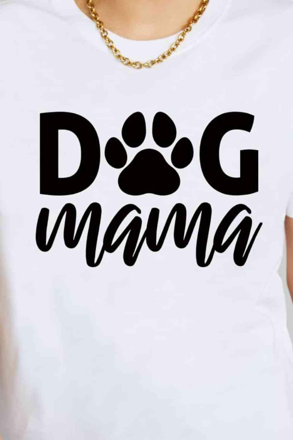 Simply Love Full Size DOG MAMA Graphic Cotton T-Shirt Women's T-Shirts - Tophatter Daily Deals