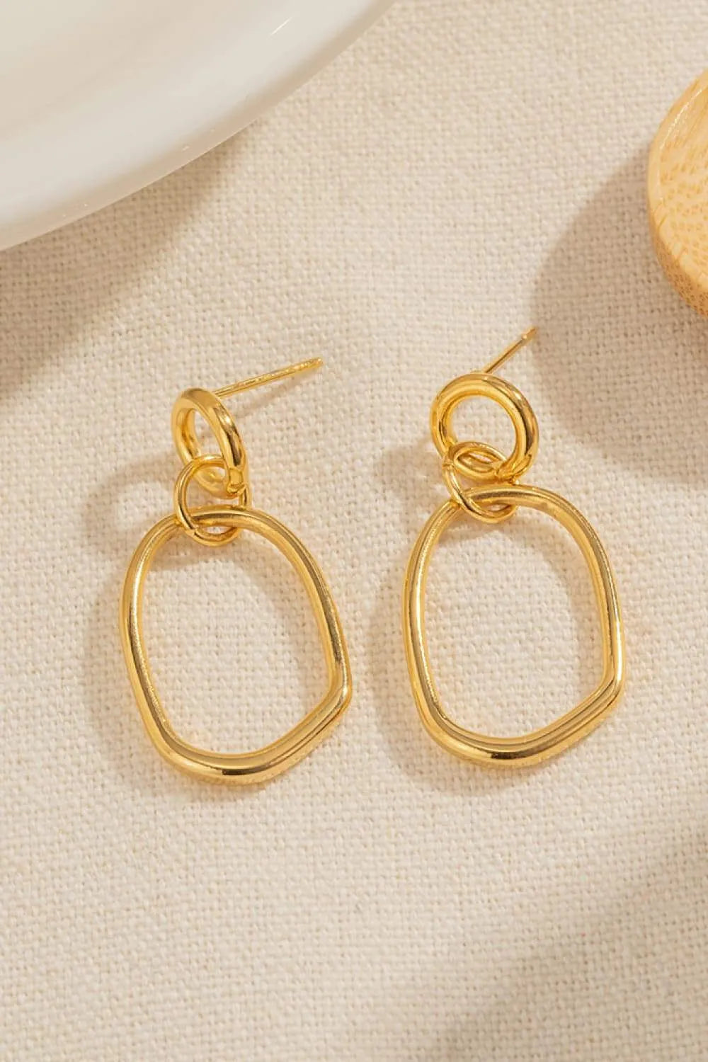 18K Gold-Plated Dangle Earrings Earrings - Tophatter Daily Deals