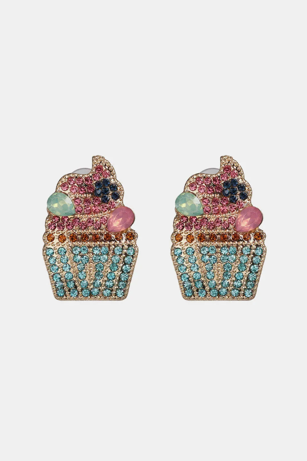 Cupcake Shape Acrylic Dangle Earrings Multicolor One Size Earrings - Tophatter Daily Deals