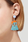 Smiling Ghost Shape Synthetic Pearl Earrings Earrings - Tophatter Daily Deals