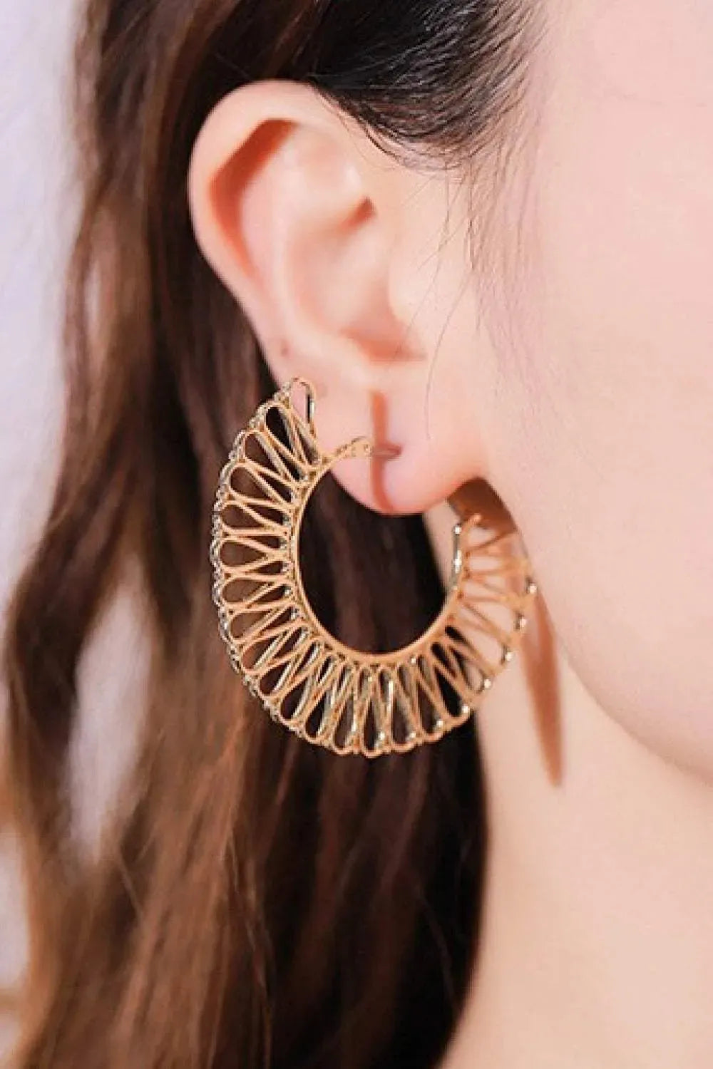 5-Pair Wholesale 18K Gold-Plated Cutout Earrings Gold One Size Earrings - Tophatter Daily Deals