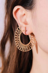 5-Pair Wholesale 18K Gold-Plated Cutout Earrings Gold One Size Earrings - Tophatter Daily Deals