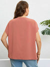 V-Neck Short Sleeve Blouse Blouses - Tophatter Daily Deals