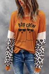 BOO CREW Ghost Graphic Round Neck T-Shirt Pumpkin Women's T-Shirts - Tophatter Daily Deals