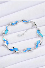 Opal Dolphin 925 Sterling Silver Bracelet Opal - Tophatter Daily Deals