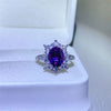 2 Carat Moissanite 925 Sterling Silver Ring Plum Moissanite - Tophatter Daily Deals