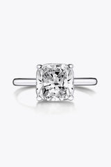 3.5 Carat Zircon 4-Prong Ring White Rings - Tophatter Daily Deals