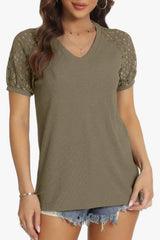 Short Sleeve V-Neck Tee Women's T-Shirts - Tophatter Daily Deals