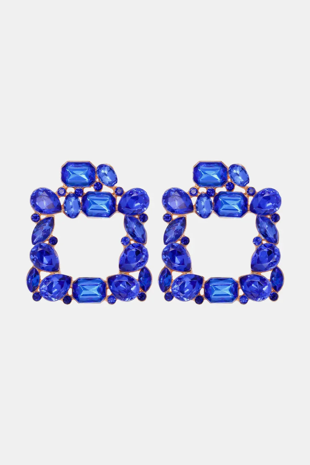 Geometrical Shape Zinc Alloy Dangle Earrings Royal Blue One Size Earrings - Tophatter Daily Deals