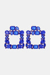 Geometrical Shape Zinc Alloy Dangle Earrings Royal Blue One Size Earrings - Tophatter Daily Deals