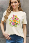 Simply Love Full Size Flower Graphic Cotton Tee Women's T-Shirts - Tophatter Daily Deals